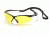 Pyramex Wildfire Safety Glasses - Black Frame, Amber Lens with Black Cord