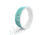 QALO Womens Strata Love Silicone Ring, White/Mint, 5 QS9-FVA05