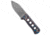 Qsp QSP Canary Neck Knife Fixed Blade Red/White/Blue Carbon Fiber 2.5" Damascus, Black/Blue/Red/White, Damascus, adult, BHQ-188602