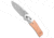 Qsp QSP Jacob Lundquist Vault Glyde Lock Knife G-10/Copper Foil 3.25&quot; SW/Satin, Copper, Sandvik 14C28N, adult, BHQ-218066