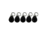QuickSafes Rfid Key Fobs, 5 Pack, Black 5FOB