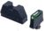 Rainier Arms Fiber Optic Suppressor Height Sight Set For Glock, Logo, Black, RA-GLK-FO-SUP-SET-LG