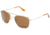 Randolph Aviator Sunglasses, Gold 23K Frame, Tan Lens, AF002