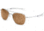 Randolph Aviator Sunglasses, Bright Chrome Frame, Tan Lens, AF027