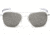 Randolph Aviator Sunglasses, Matte Chrome Frame, Gray Lens, AF035