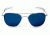 Randolph Aviator Matte Chrome Frame, Blue Sky PC Lens, Matte Chrome Frame, 55MM AF54668-PC