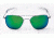 Randolph Aviator Matte Chrome Frame, Green Flash PC Lens, Matte Chrome Frame, 58MM AF84667-PC