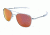 Randolph Aviator Matte Chrome Frame, Orange Flash PC Lens, Matte Chrome Frame, 58MM AF84669-PC