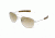 Randolph Aviator Sunglasses, Matte Chrome Frame, Glass Tan Gradient Ar Lens, AF54604