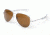 Randolph Concorde Bright Chrome Frame, Tan Polarized Glass Lens, Bright Chrome Frame, 57MM CR73632