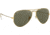 Ray-Ban Aviator Large Metal RB3025 Sunglasses, Arista Frame, Crystal Green Polarized 55 mm Lenses, 001-58-5514