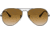 Ray-Ban Aviator Large Metal RB3025 Sunglasses, Gunmetal Crystal Brown Gradient, RB3025 004/51-5514