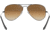 Ray-Ban Aviator Large Metal RB3025 Sunglasses, Gunmetal Crystal Brown Gradient, RB3025 004/51-5514