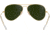 Ray-Ban Aviator Large Metal RB3025 Sunglasses, Matte Gold Frame, Crystal Green Mirror/Multi Blue Lenses, RB3025-112-17-5514