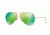 Ray-Ban Aviator Large Metal Sunglasses RB3025 112/P9-55 - Matte Gold Frame, Green Mirror Polar Lenses