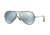 Ray-Ban Aviator RB3025JM Sunglasses 002/30-58 - Black Frame, Light Green Mirror Silver Lenses