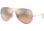 Ray-Ban Aviator RB3025JM Sunglasses, Violet On Legend Gold, 62, RB3025JM-91963E-62