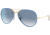 Ray-Ban Aviator RB3025JM Sunglasses, Light Blue On Legend Gold, 62, RB3025JM-91963F-62