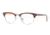 Ray-Ban Clubmaster Eyeglasses RX5154 with No-Line Progressive Rx Prescription Lenses 5160-4921 - Top Dark Havana on Orange Frame, Demo Lens Lenses