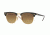 Ray-Ban Clubmaster Sunglasses RB3016 101785-51 - Top Black Red/rb Red White Frame, Brown Grad Dark Brown Lenses
