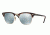 Ray-Ban Clubmaster Sunglasses RB3016 114530-49 - Sand Havana/gold Frame, Light Green Mirror Silver Lenses