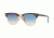 Ray-Ban Clubmaster Sunglasses RB3016 12053F-49 - Top Black/texture Red Frame, Gradient Blue Lenses