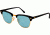 Ray-Ban Clubmaster Sunglasses RB3016 901S3R-49 - Matte Black Frame, polar sky blue Lenses