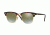 Ray-Ban Clubmaster Sunglasses RB3016 990/9J-49 - Shiny Red Havana Frame, Green Flash Gradient Lenses