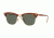 Ray-Ban Clubmaster Sunglasses RB3016 W3374E-49 - Top Havana Brown/honey Frame, Green Lenses