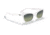 Ray-Ban Lady Burbank RB2299 Sunglasses, Green Vintage Lenses, White, 52, RB2299-975-BH-52