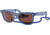 Ray-Ban Original Wayfarer RB2140F Sunglasses, Transparent Blue, Red Lenses, 52, RB2140F-6587C5-52