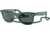 Ray-Ban Original Wayfarer RB2140F Sunglasses, Transparent Green, Dark Grey Lenses, 52, RB2140F-6615B1-52
