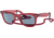 Ray-Ban Original Wayfarer RB2140F Sunglasses, Transparent Red, Blue Lenses, 52, RB2140F-661456-52