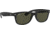 Ray-Ban RB2132 New Wayfarer Sunglasses, 55mm, Black Rubber Frame, Crystal Green Lens, 622-5518