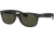 Ray-Ban RB2132 New Wayfarer Sunglasses, Black Rubber Frame, Crystal Green Lenses, 622-58
