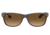 Ray-Ban RB2132 New Wayfarer Sunglasses, Matte Brown On Transparent Brown Frame, Gradient Brown Lens, Polarized, 52, RB2132-6608M2-52