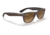 Ray-Ban RB2132 New Wayfarer Sunglasses, Matte Brown On Transparent Brown Frame, Gradient Brown Lens, Polarized, 52, RB2132-6608M2-52