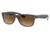 Ray-Ban RB2132 New Wayfarer Sunglasses, Matte Brown On Transparent Brown Frame, Gradient Brown Lens, Polarized, 52, RB2132-6608M2-52