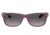 Ray-Ban RB2132 New Wayfarer Sunglasses, Matte Violet On Transparent Violet Frame, Grey Gradient Lens, Polarized, 52, RB2132-6606M3-52