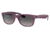 Ray-Ban RB2132 New Wayfarer Sunglasses, Matte Violet On Transparent Violet Frame, Grey Gradient Lens, Polarized, 52, RB2132-6606M3-52