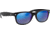 Ray-Ban RB2132 New Wayfarer Sunglasses, Rubber Black Frame, Grey Mirror Blue Lenses, 622/17-52