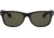 Ray-Ban RB2132 New Wayfarer Sunglasses, Rubber Black Frame, Polar Green Lenses, 622/58-52