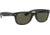 Ray-Ban RB2132 New Wayfarer Sunglasses, Rubber Black Frame, Polar Green Lenses, 622/58-52