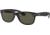 Ray-Ban RB2132 New Wayfarer Sunglasses, Rubber Black Frame, Polar Green Lenses, 622/58-55