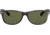 Ray-Ban RB2132 New Wayfarer Sunglasses, Top Black On Transparent Frame, Green Lenses, 6052-58