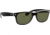 Ray-Ban RB2132 New Wayfarer Sunglasses, Top Black On Transparent Frame, Green Lenses, 6052-58
