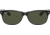 Ray-Ban RB2132 New Wayfarer Sunglasses, Top Black On Trasparent Frame, Green Lenses, 6052-55