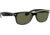 Ray-Ban RB2132 New Wayfarer Sunglasses, Top Black On Trasparent Frame, Green Lenses, 6052-55