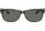 Ray-Ban RB2132 New Wayfarer Sunglasses, Top Black On Trasparent Frame, Green Polar Lenses, 605258-55