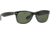 Ray-Ban RB2132 New Wayfarer Sunglasses, Top Black On Trasparent Frame, Green Polar Lenses, 605258-55